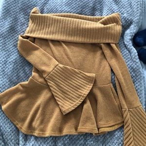 Brand NEW - off the shoulder peplum sweater